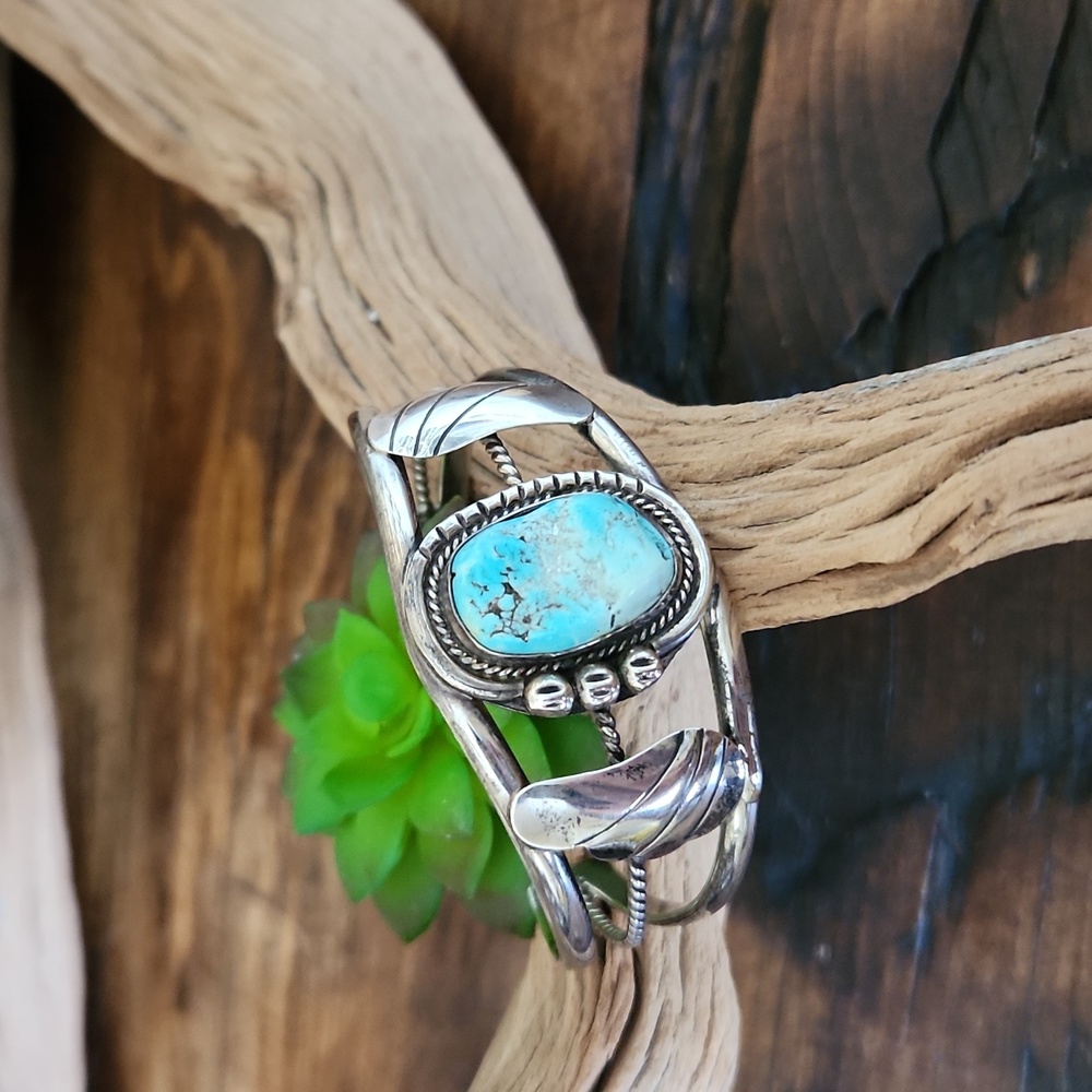 Vintage Sterling & Turquoise Cuff Bracelet